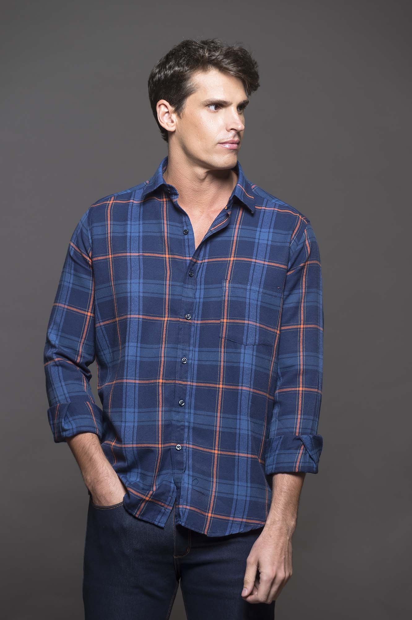 6605VIYMLAM - CAMISA KEVIN LEÑSP AZUL MARINO